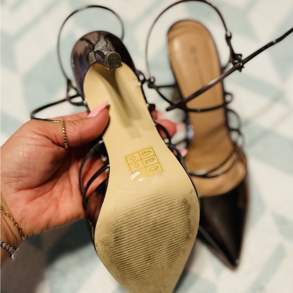 “Call it Spring” wrap Rose Gold metallic Sandal heel - Picture 5 of 10